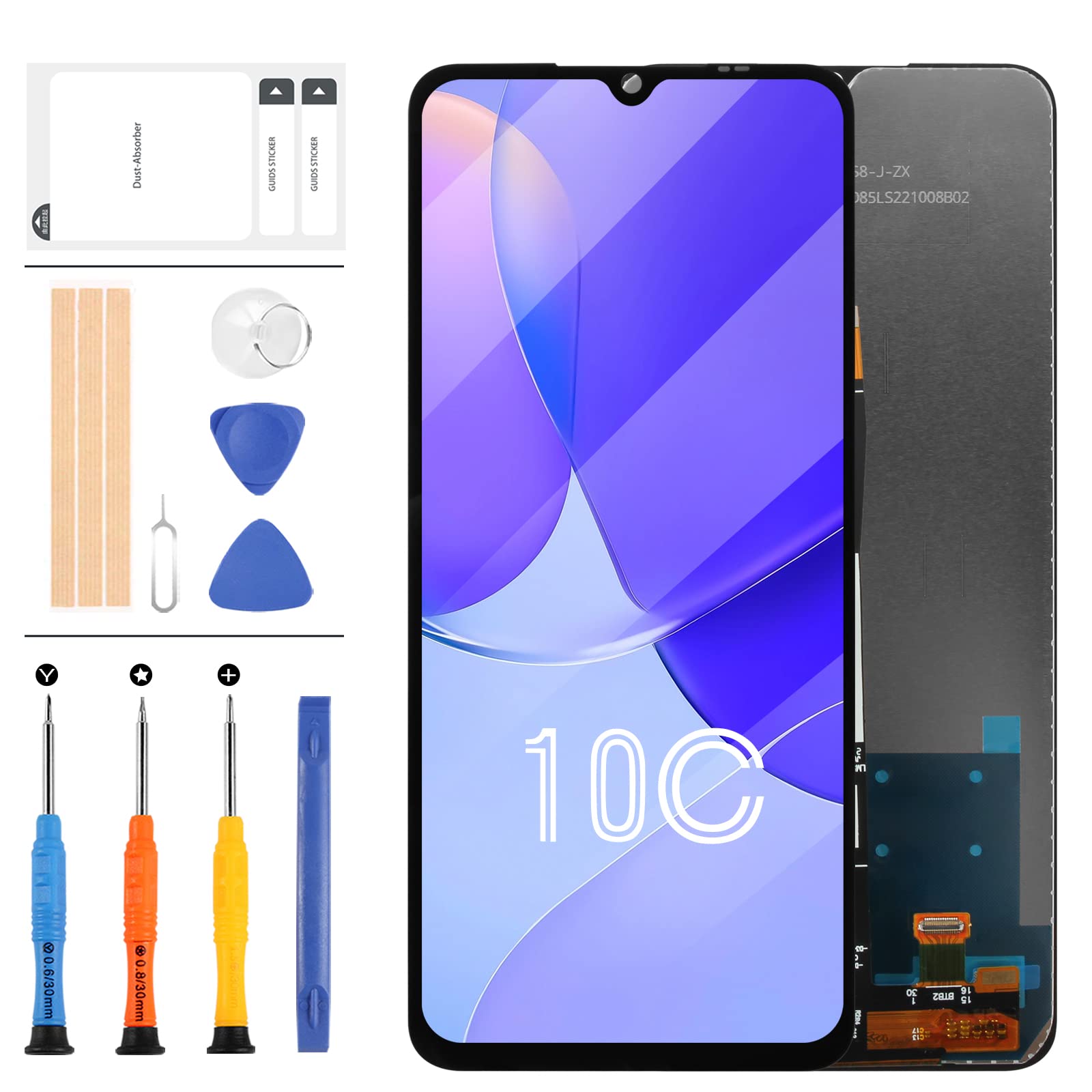 LADYSON for Xiaomi Redmi 10C LCD Screen for Xiaomi Redmi 10C Screen Replacement 220333QAG 220333QBI 220333QNY 220333QL LCD Display Touch Digitizer Assembly 6.71" Kit (Black)