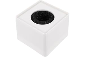 Abaodam White Microphone Flag Cube - Abs News Interview Mic Station Logo Holder, Square Box for Reporter Speech, Vlogging, Po