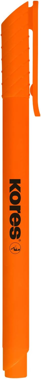 Kores, Fine Orange Fluorescent Highlighter Pens, High Liner, Water Based-Ink Highlighter Pen Set including Ergonomic Shape - Image 3