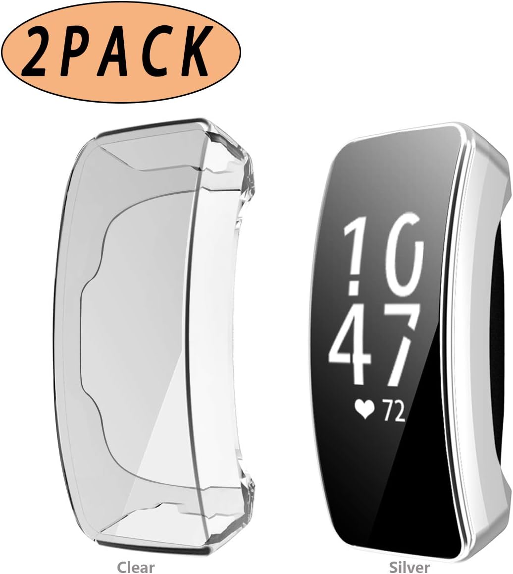 iHYQ TPU Screen Protector Compatible Fitbit Inspire HR Case