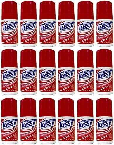Tussy Roll-on Deodorant, Original 1.7 oz (pack of 18) + FREE Schick Slim Twin ST for Dry Skin