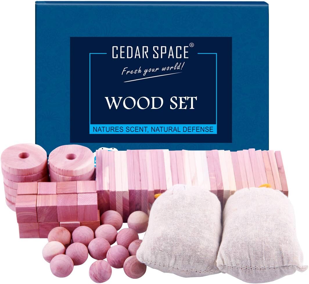 Cedar Space Cedar Blocks for Closet Storage, 100 Nature Aromatic Red