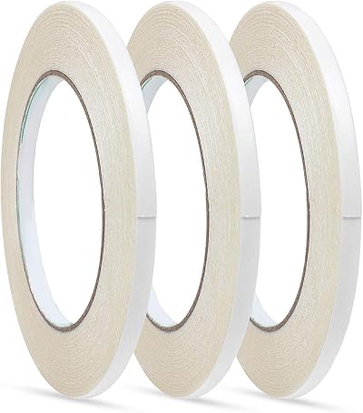 ZTMY 3 Rolls Double Sided Tape 6mm x 15m Craft Adhesive Sticky Tape