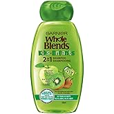 Garnier Whole Blends Kids 2-in1 Shampoo & Conditioner, Paraben Free, Hypoallergenic, Kiwi and Green Apple Scent, 250 ml