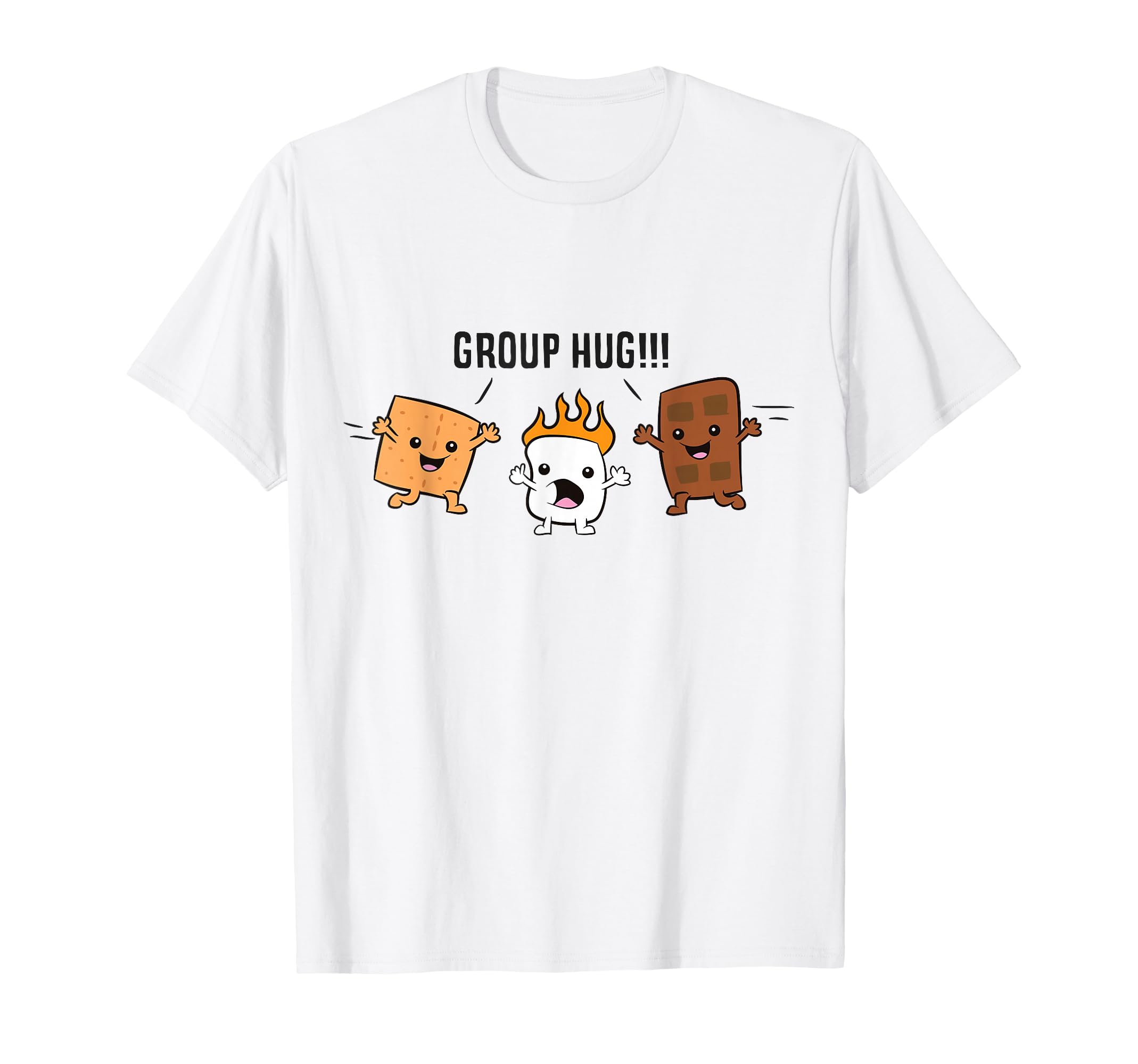 Photo 1 of ****STOCK PHOTO SIMILAR TO ITEM****
Group Hug S'mores Campfire Marshmallow Chocolate Smores T-Shirt Youth Large Grey