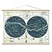 Cavallini Papers & Co. Astronomy Chart with Hanger Kit Vintage Style Celestial Constellations 28 x 20