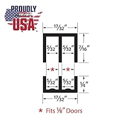 4 Ft. Long Brown Plastic Sliding Door Track Set for