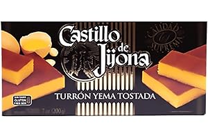 CASTILLO DE JIJONA Turrones de Almendra | Almond Nougat Turron | Imported from Jijona Spain (Yema TOSTADA)
