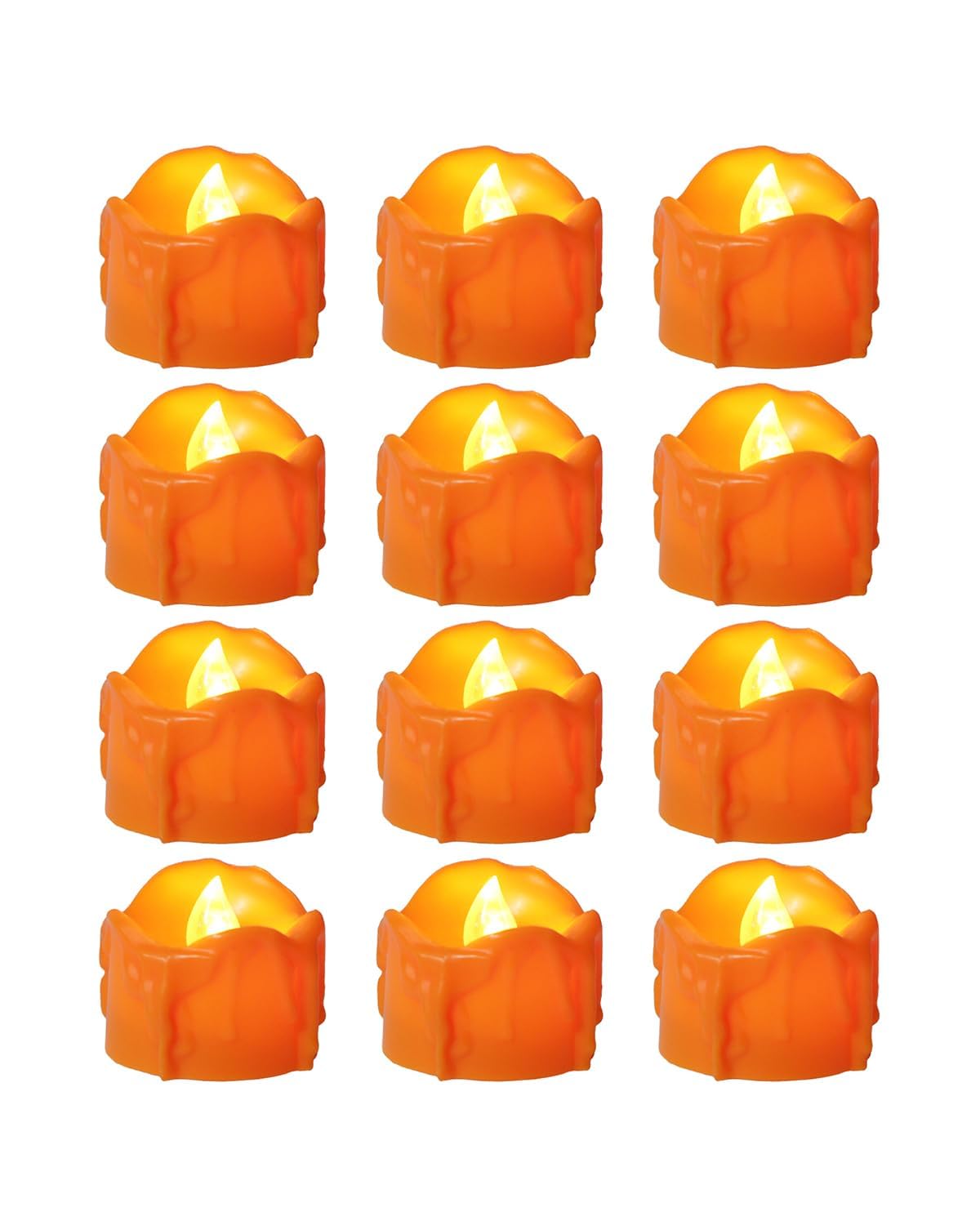 Photo 1 of * missing two*
ONEIHOMM Thanksgiving Orange Timer Tealights, Flameless Flickering Melting Candles Battery Operated, Fall Tea Lights for Halloween?Wedding?Home Decor (12PCS)