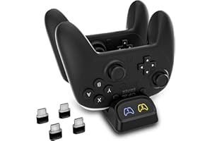 HEATFUN Switch 2 Controller Charger Dock – Fast Dual Charging Station with Type-C Adapter & LED Indicator – Compatible with Nintendo Switch 2 Pro, PS5, Xbox Series X/S Wireless Controllers