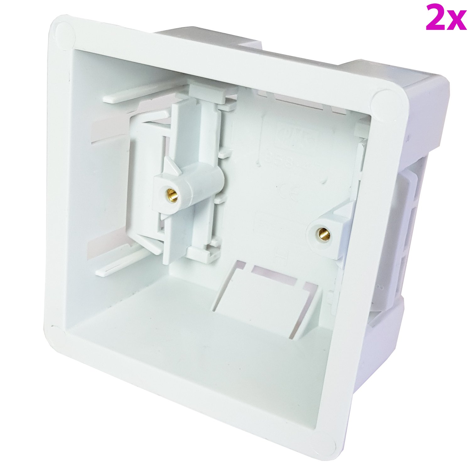 2x 47mm Deep Plasterboard Back Box Single Dry Lining Amazon.co.uk