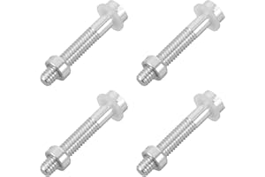 jojofuny 4pcs Turntable Headshell Screws Precision Aluminum Phono Cartridge Mounting Screws for DIY Record