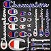 JUSHOOR 23Pack Champion Patches Iron on or Sew on Assorted Size Logo Patch Set DIY Embroidered Bundle Kit for Clothing