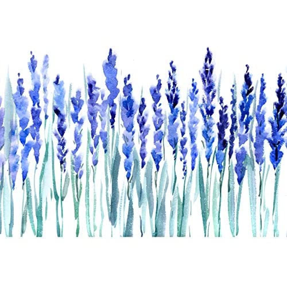 Wee Blue Coo Flowers Lavender Watercolour Art Print Canvas Premium Wall Decor Poster