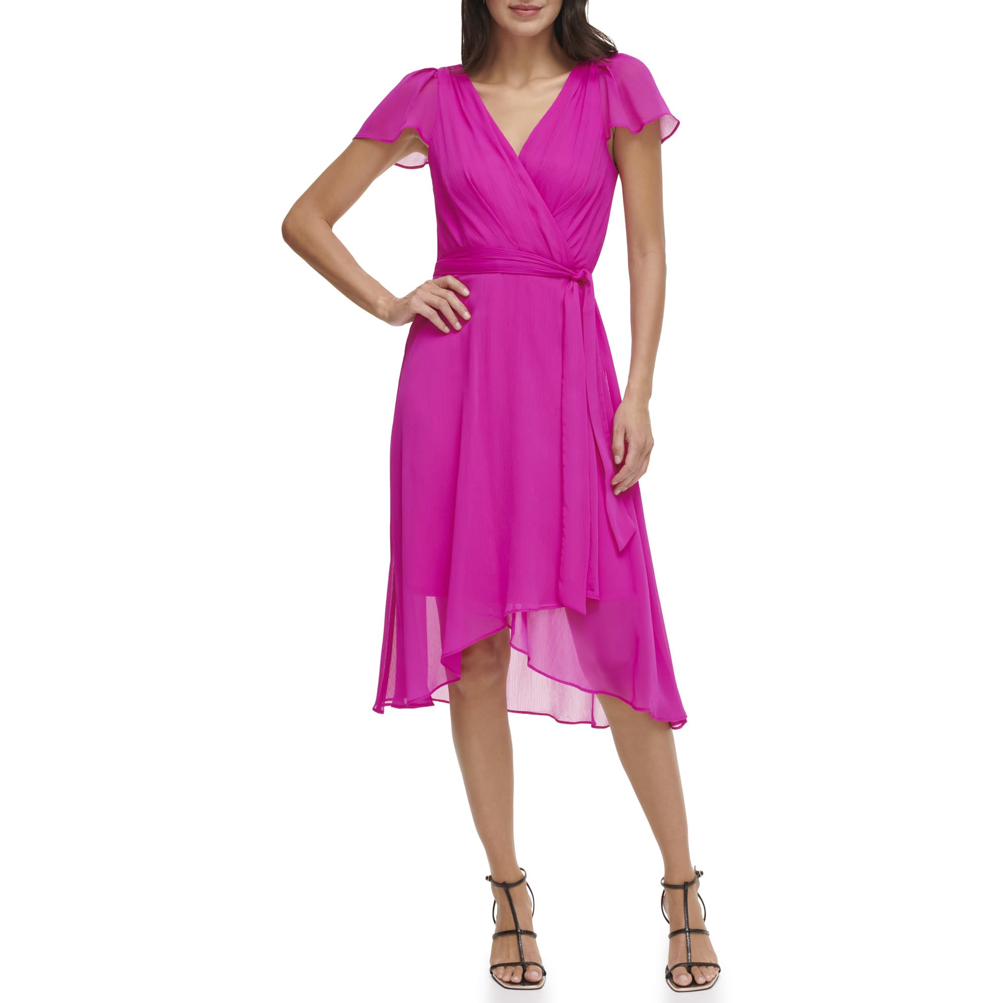 DKNY Women’s Dress, Power Pink, 12