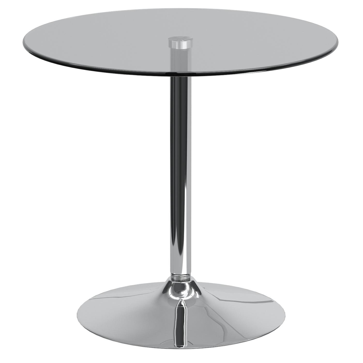 Flash Furniture 31.5'' Round Glass Table with 29''H Chrome Base eBay