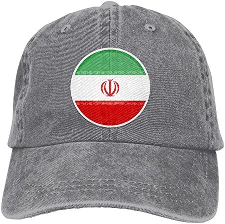 WKP0XKA Men and Women Cap Flag Of Iran Hat Snap-Back Hip-Hop Cap Baseball Hat Head-Wear Cotton Trucker Hats Ash