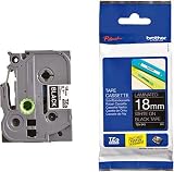Brother TZe-345 Laminated Label Tape 18 mm White on Black 8 m view 2