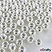 Femitu 100 Silver Plated Metal Spacer Beads 4mm 1/6
