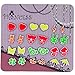 Pack of 12 Color Cute Magnetic Stud Earrings for Girls Kids