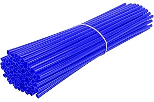 Worldmotop 72Pcs Dirt Bike Spoke Covers Wheel Spoke Wraps Wheel Rim Spoke Skins Universal Replacement for Yamaha Honda BMW Su