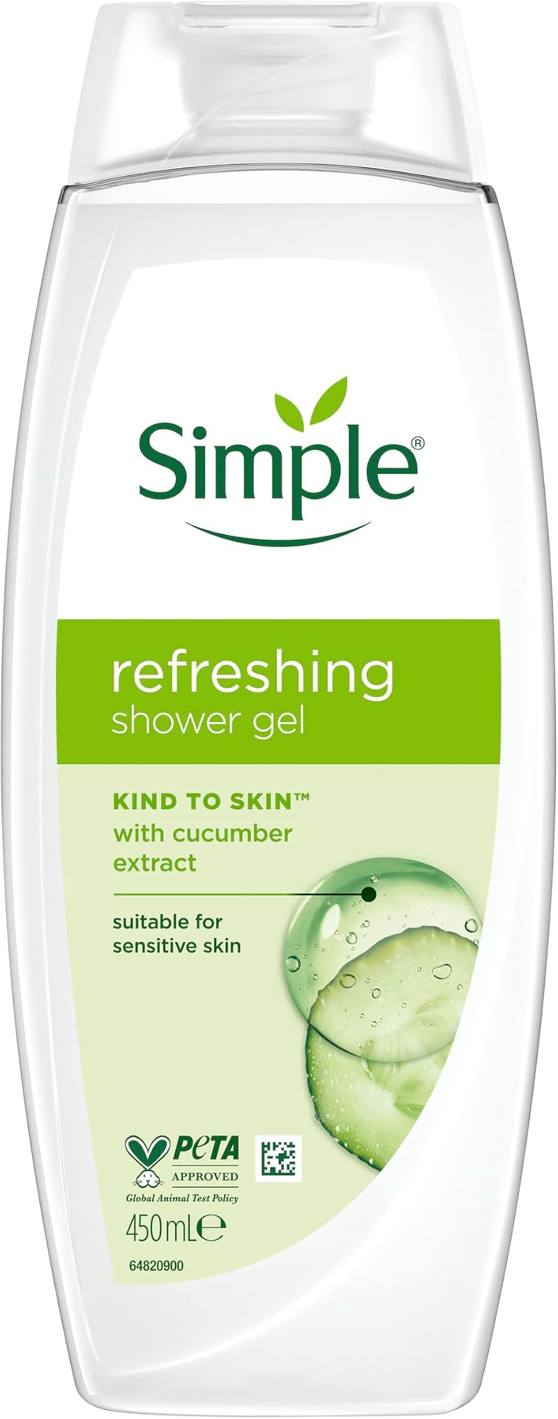 Simple Kind to Skin Refreshing Shower Gel 6x450 ml - Brand New