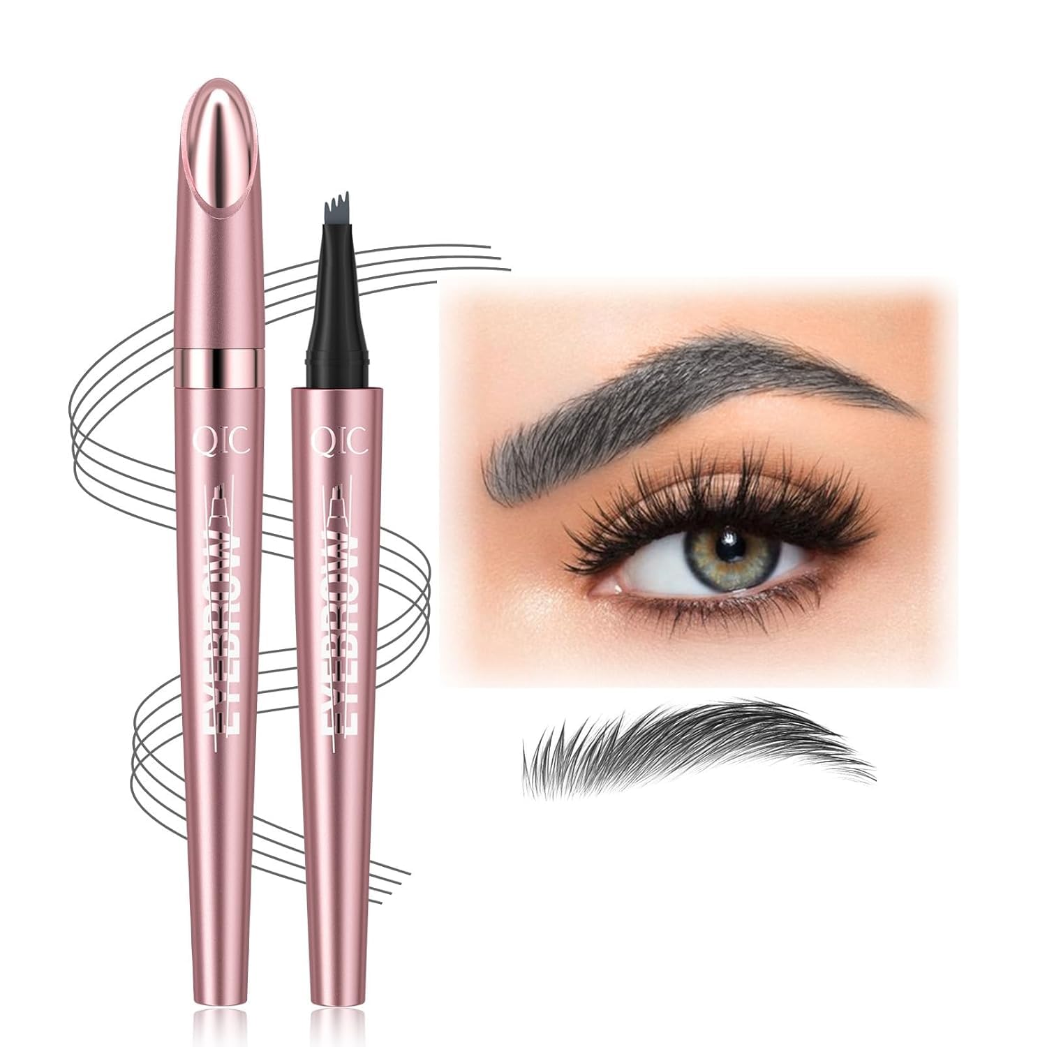 Magic Liquid Eyebrow Pencil - New 4 Tip Microblade Brow Pen, Natural Long-Lasting Hair-Like Defined Contouring Brows (# 03) — image 1