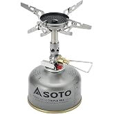 SOTO WindMaster Backpacking Stove with 4Flex, Canister Not Included | Lightweight &amp; Durable Camp Stove for Windy Weather, Compact &amp; Portable Camping Stoves for Hiking &amp; Outdoor Cooking