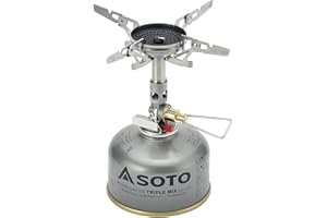 SOTO Windaster Stove with 4Flex - All-around Canister Stove For Windy Weather. Durable & Efficient Design with Built-in Winds