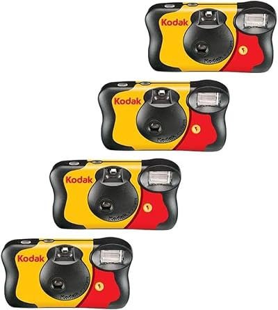 Kodak 4 x FunSaver Disposable Camera with Flash 800 ISO