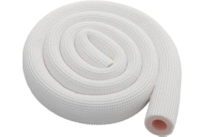 URBEST Pipe Insulation Tubing 1" x 3/8" Heat Preservation Insulated 6-Foot Length Handle Grips (White, 19X10)
