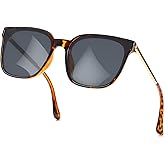 SIPHEW Polarized Mirrored Sunglasses for Women - Oversized Cat Eye Frame w UV Protection Womens Sun Glasses