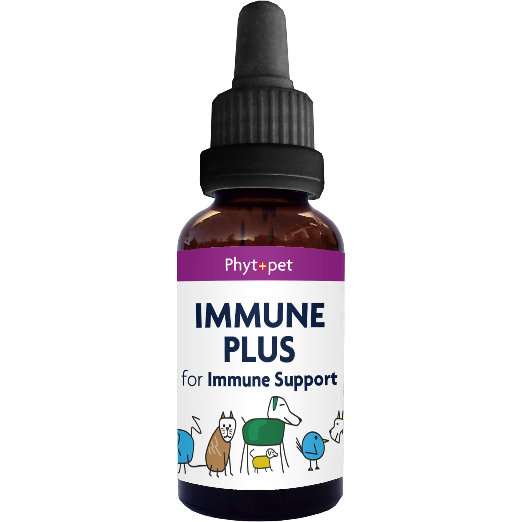 Phytopet Immune Plus, Immune Support for Dogs, Cats, Birds and Horses, Easy to Use Herbal Supplements for Pets, 30ml - 100% Herbal Phytopet Pet Supplies