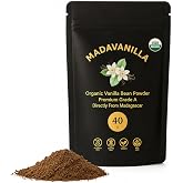 MADAVANILLA Madagascar Vanilla Bean Powder 1.41 oz (40 g), 100% Pure Ground Vanilla Pods, No Sugar, No Fillers, No Additives, For Baking, Coffee &amp; Desserts
