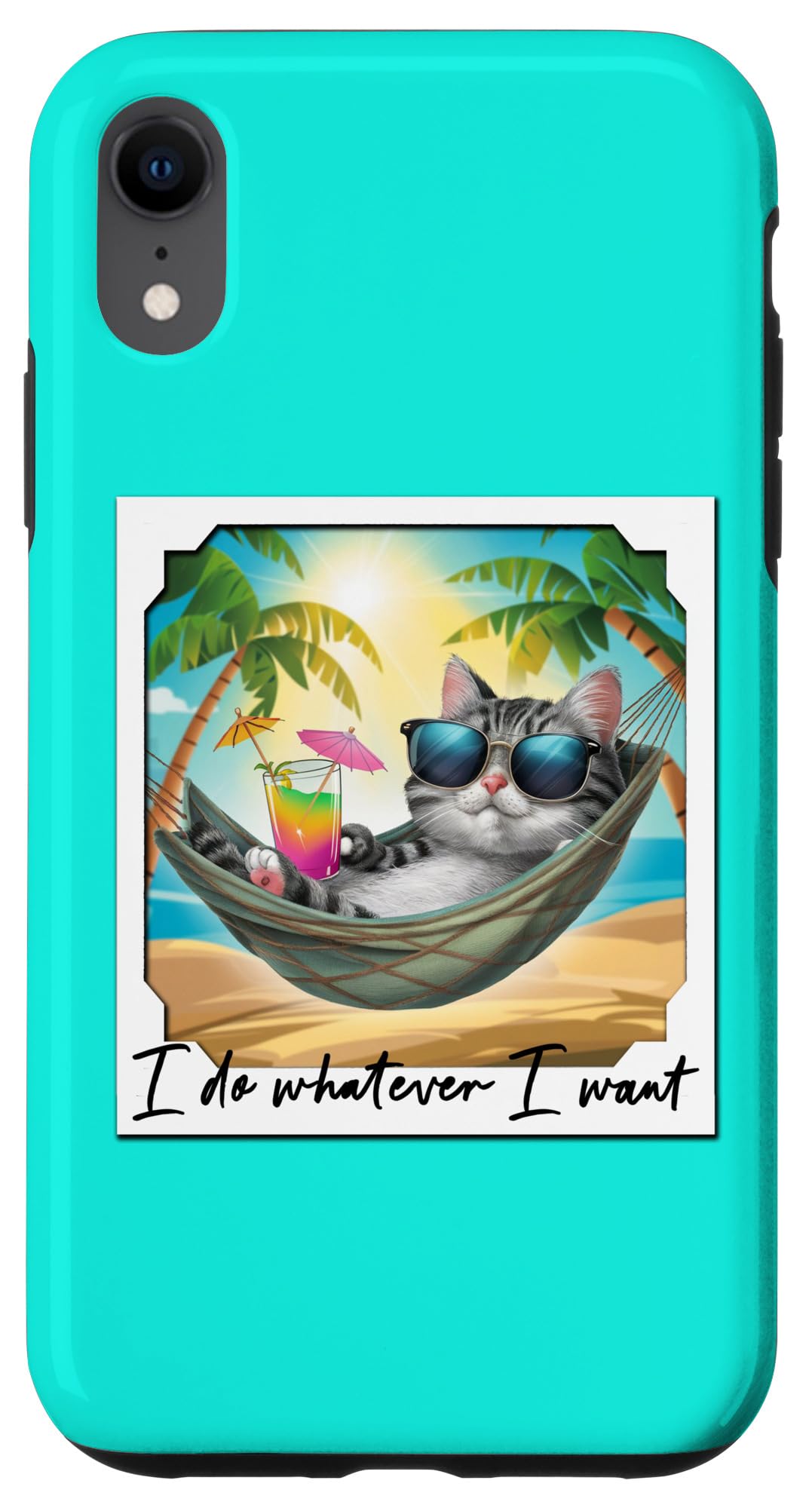 iPhone XR FUNNY CAT I DO WHAT I WANT Snapshot Cat Case