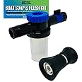 Wash Sprayer and Boat Engine Flush Kit, Water Hose Mixer for Salt Removal, Boat Flusher for Motor Muffs on Outboards and I/O, Soap Spray Car Cleaning Hose Adapter
