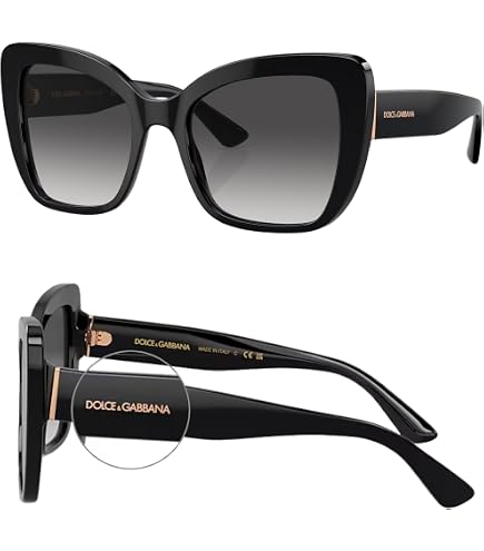 Amazon.com: Dolce & Gabbana DG4446B SUNGLASSES BLACK 53mm