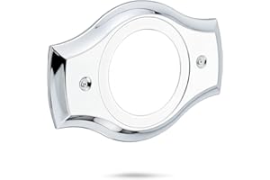 KAIWAYINNO Renovation Shower Faucet Valve Cover Plate for Remodel from 2& 3 Handle Faucet to 5"-7" Diameter 1 Handle Trim Kit, Compatible with Any Brand Cover Plate (Chrome)