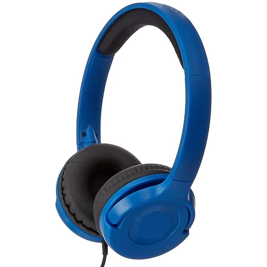 AmazonBasics On-Ear Headphones (Blue)