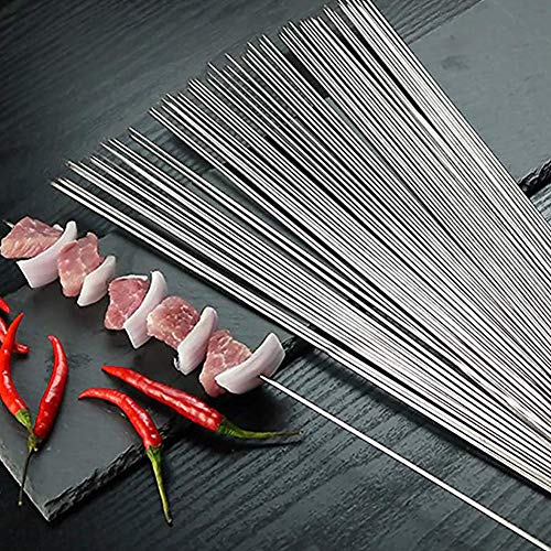 BigOtters Barbecue Skewers, 100PCS Skewers for Grilling Stainless Steel