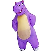 Piamif Inflatable Hippo Costume Adult Size Air Blow up Costume for Fancy Halloween Cosplay Party Dress Full Body Outfit