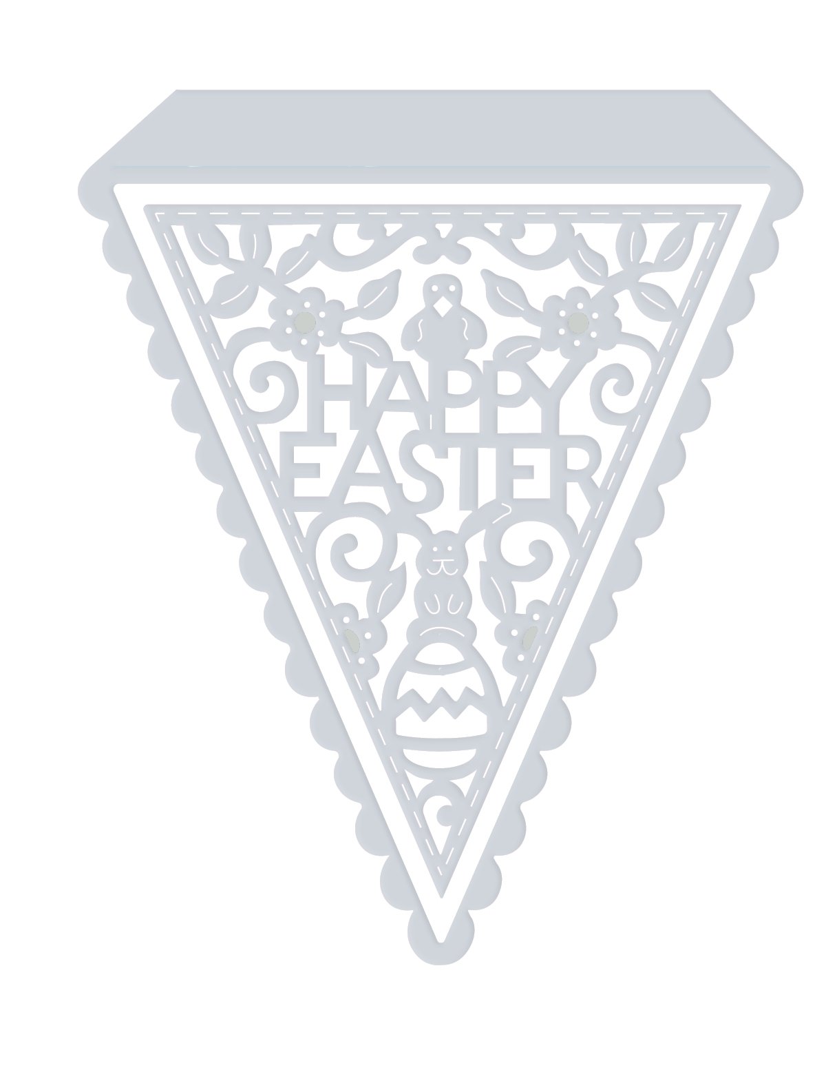 Sweet Dixie Easter Bunting Die, Grey, Medium