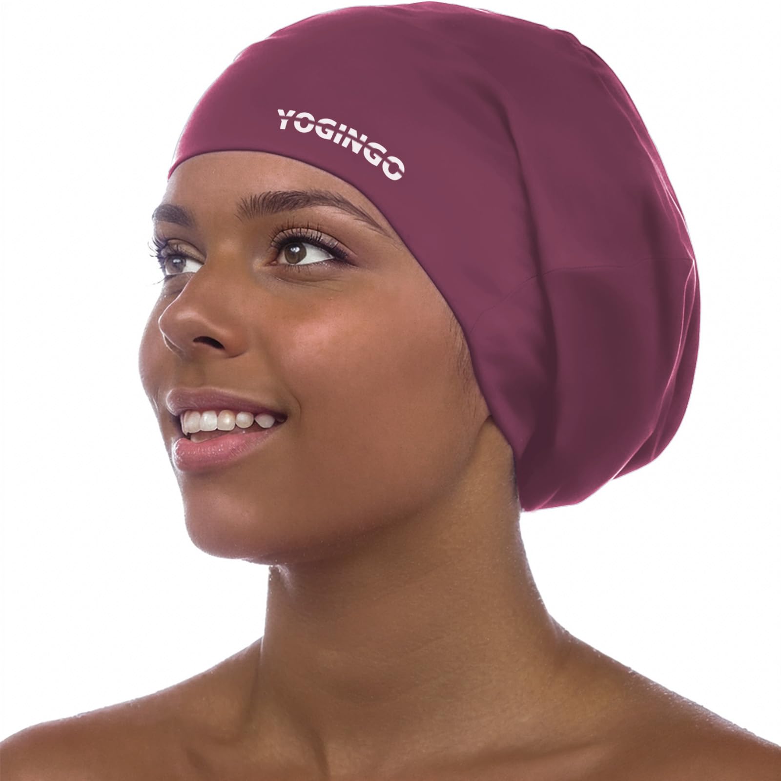 Photo 1 of Extra Large Swim Cap - Swim Cap for Long Hair, Dreadlocks, Weaves, Hair Extensions, Braids, Curls & Afros - Silicone Swimming Cap for Women & Men, Keep Hair Dry