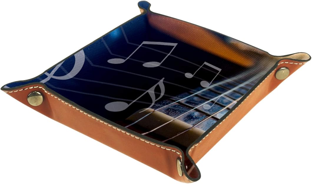 YATELI Kleine Aufbewahrungsbox,Herren-Valet-Tablett,Gitarren-Notation