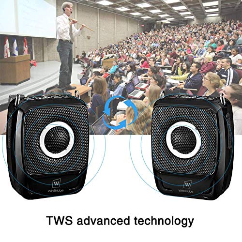 Voice Amplifier with 2 Wireless Microphones, 5.0 Bluetooth Wireless