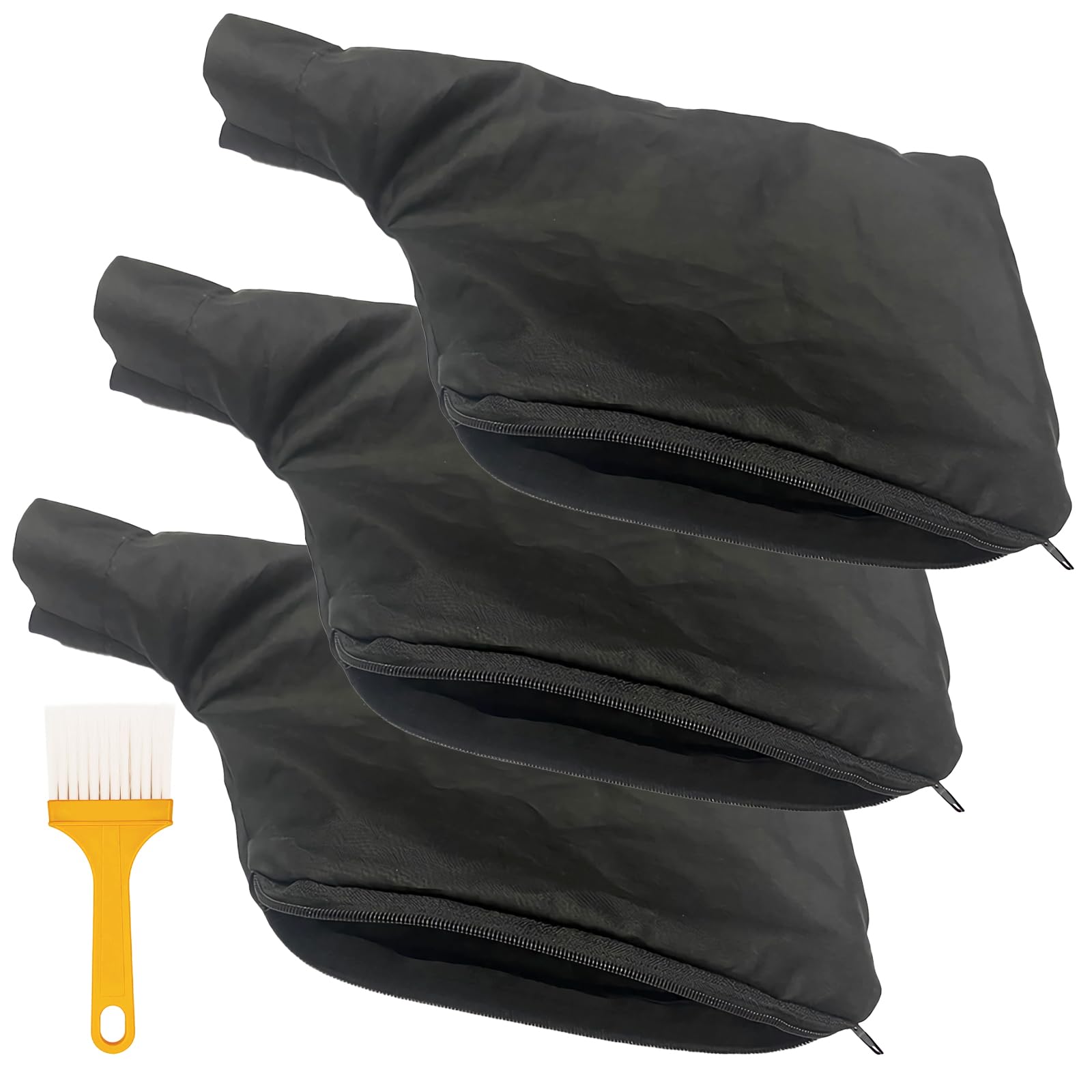 3PCS Mitre Saw Dust Cover Bag with Zipper - Anti-Dust, Easy to Remove, Suitable for 255 Mitre Saws, With 1 Brush (Black)