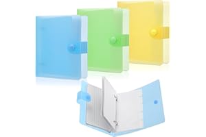 LLOUSSAK 3 Pack Index Card Binder with Dividers, 60 Sheet Note Card Holder, 3x5 Index Card Holder, Clear Plastic Index Card Organizer, Flash Card Holder, 200 Pcs Post Index Tabs