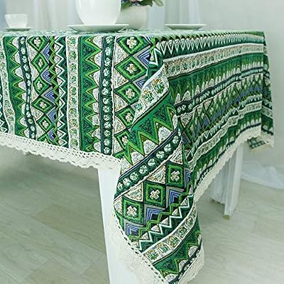 Moqsaxceax Linen Tablecloth Square Camping Table Cover Travel Dinner Table Decorations Party Home Kitchen Banquet Blue Red Green 140x160cm Buy Online At Best Price In Uae Amazon Ae