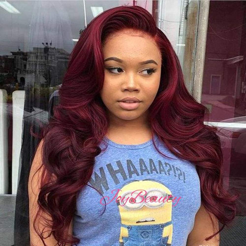 burgundy lace front wig