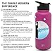 Simple Modern 22oz Summit Water Bottle + Extra Lid - Vacuum Insulated Double Wall Stainless Steel Wide Mouth Hydro Travel Mug - BPA Free Basketball Container - Orchid